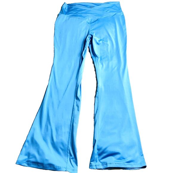 Pro Player Leggings Wide Leg Yoga Pants Wicking Stretch 1X Women Blue Athleisure - Picture 12 of 12